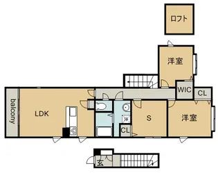 ヒルズ覚王山北【102号室】の間取り