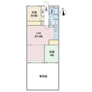 ドミール東山【1階】の間取り