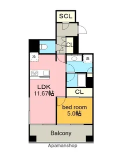 ラアケア覚王山【13階】の間取り