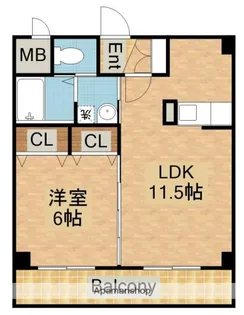 オレンジヴィラ若水【1階】の間取り