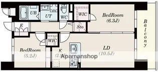 S−RESIDENCE茶屋ヶ坂イースト【10階】の間取り