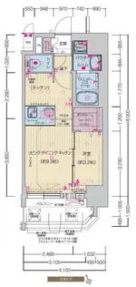 1LDKの間取り画像