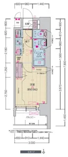 プレサンス千種駅前レイズ【0904号室】の間取り