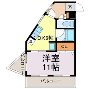 ナビオ杁中【4A号室】の間取り