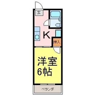 ジョニーズクラブ四ツ谷【2G号室】の間取り