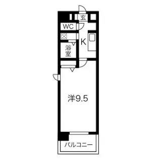 ラッフルズ東山【9階】の間取り