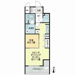 プレイス白壁【8階】の間取り