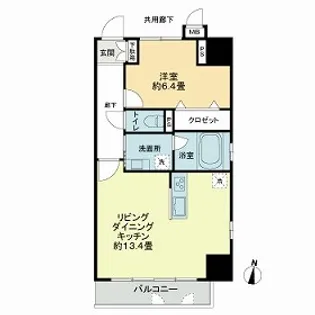 プレイス白壁【5階】の間取り