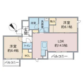 フェリシアガーデン【2階】の間取り