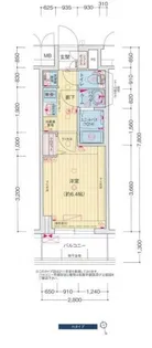 プレサンス広小路通今池【0711号室】の間取り