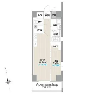 フォルティス今池【8階】の間取り