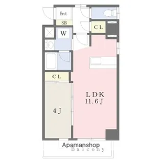 Habitat猫ヶ洞【2階】の間取り