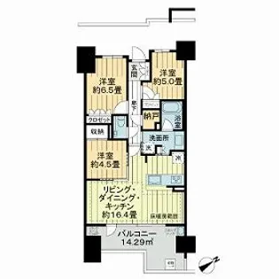バンベール星ヶ丘ヒルズ【0503号室】の間取り