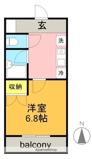 エトワール阿由知【1階】の間取り