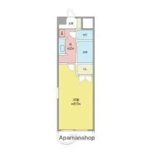 エトワール阿由知【3階】の間取り