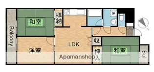 ライオンズマンション東山第二【3階】の間取り