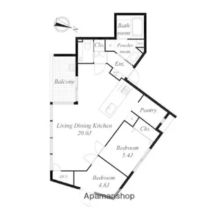 COULEURS GRAND【3階】の間取り