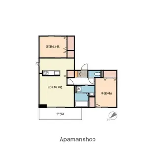 ベルヒルズB【2階】の間取り