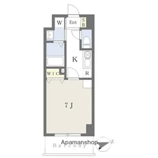 プレイズシード車道アベニュー【5階】の間取り