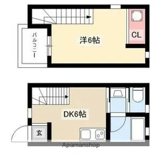 愛知県名古屋市昭和区川名本町6丁目【アパート】の間取り