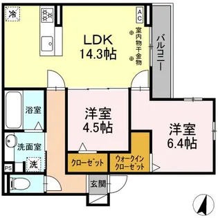 コーエグジスタンス主税【3階】の間取り