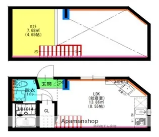 Velo JIYUGAOKA(ヴェロジユウガオカ)【2階】の間取り