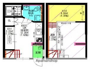 Velo JIYUGAOKA(ヴェロジユウガオカ)【1階】の間取り