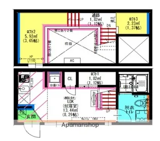 Velo JIYUGAOKA(ヴェロジユウガオカ)【1階】の間取り