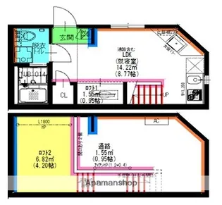 Velo JIYUGAOKA(ヴェロジユウガオカ)【1階】の間取り