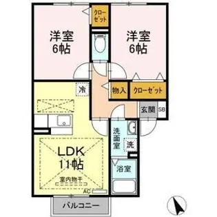 レクスト上野【2階】の間取り