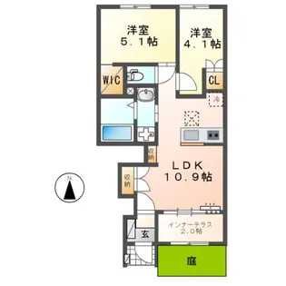 エイプリル ハウス【102号室】の間取り