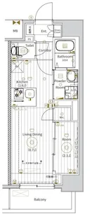 メイクスアート千種ウエスト【10階】の間取り