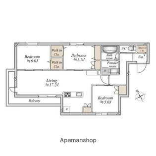 Garden Court 池下【2階】の間取り