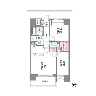 シーズンフラッツ今池NORTH【0401号室】の間取り