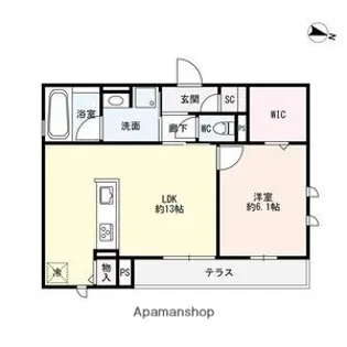 Sieben Yotsuya(ジーベンヨツヤ)【1階】の間取り