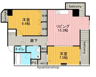 イーグルヘッド橦木【4階】の間取り