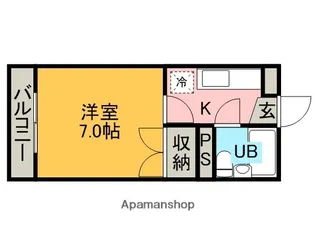 1Kの間取り画像
