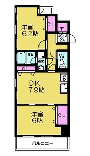 グランパス朝岡【2階】の間取り