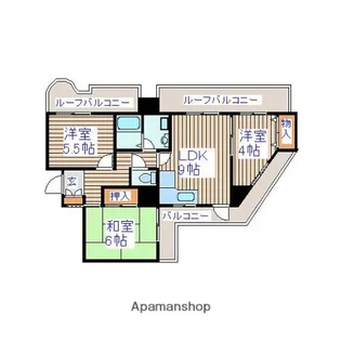 ルブラン本山【4階】の間取り