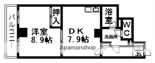 レジデンスカープ今池【8階】の間取り