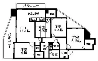 ベレーサ鶴舞公園【0801号室】の間取り
