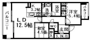 ベレーサ鶴舞公園【12階】の間取り