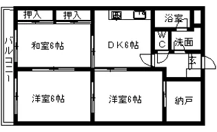 グレース川村【4D号室】の間取り