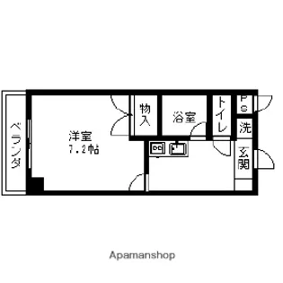 1Kの間取り画像