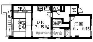 メゾンオカダ【4階】の間取り