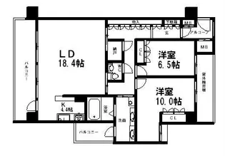 東山公園レジデンス【1階】の間取り