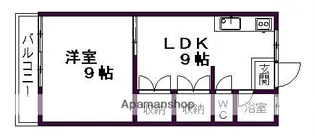 愛知県名古屋市千種区田代町字岩谷【アパート】の間取り