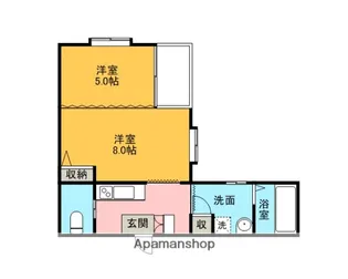 エクスランス月見坂【1階】の間取り