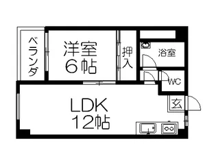 太都ビル【6C号室】の間取り