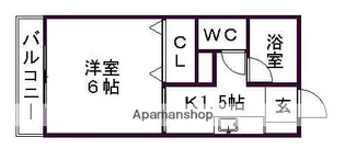 コーポ茨塚【203号室】の間取り